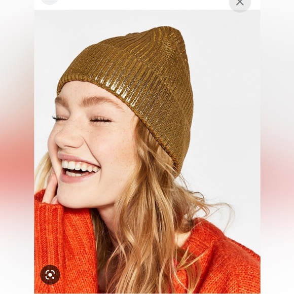 zara accessories Accessories - Zara Metallic Knit Hat